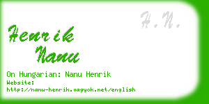 henrik nanu business card